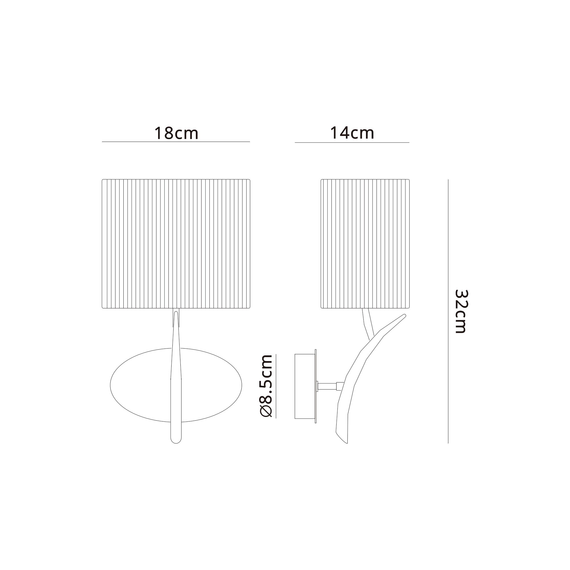 Eve Polished Chrome-Spain White Wall Lights Mantra Armed Wall Lights